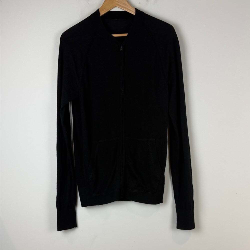 Kit and Ace Black Full-Zip Lightweight Sweater